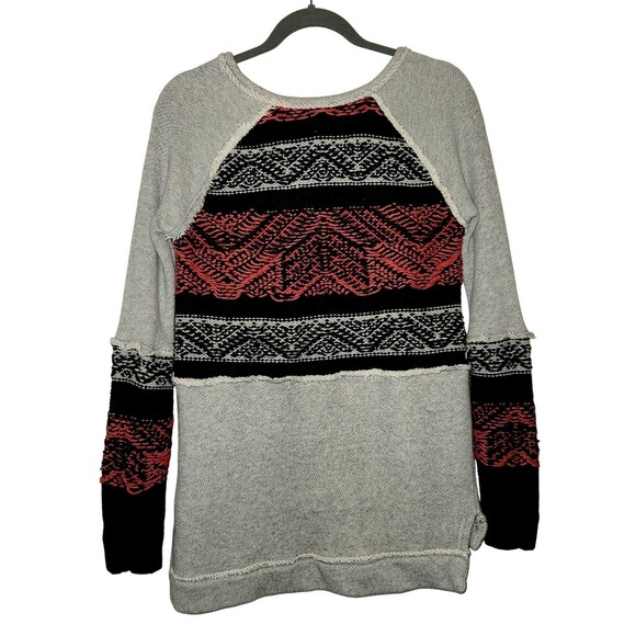 FREE PEOPLE Chunky Crochet/Knit Boho Thrashed Grunge Navajo Sweater - Size XS - Picture 4 of 4